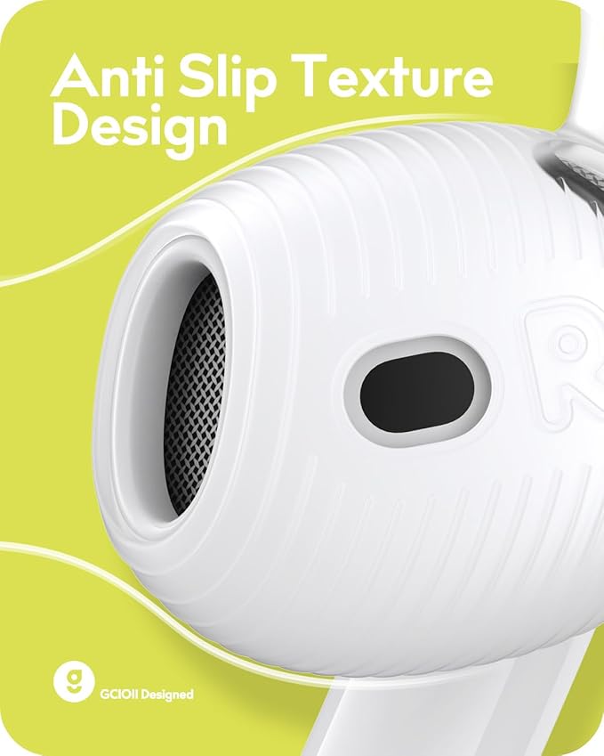 Gcioii 3 Pairs for AirPods 4 Ear Hooks Covers [Added Storage Pouch] Anti-Slip Accessories Compatible with Apple AirPods 4th Generation (Translucent)