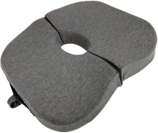 Premium Foldable Travel Tailbone Seat Cushion - for Relief of Lower Back, Sciatic, Butt and Tailbone Pain - for Home & Office Use, Perfect for Travel or Driving