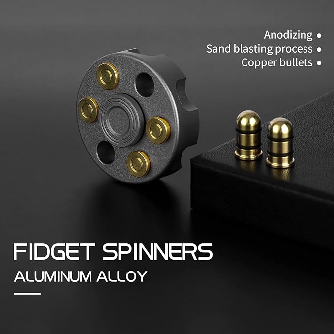 Roulette Fidget Spinner, Fidget Toys Adults Anxiety Relief Stress Relief Toy Desk Toys for Office for Adults Fidget Toys Teens Classroom (Gray)