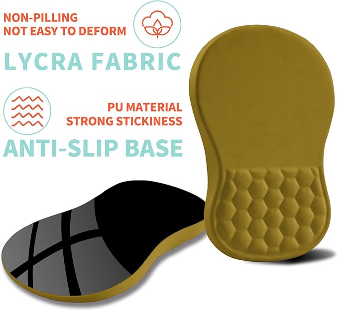 Ergonomic Mouse Pad Wrist Support with Memory Foam Massage Bulge, Carpal Tunnel Pain Relief Mousepad Wrist Rest for Mouse(12x8 inch, Turquoise)