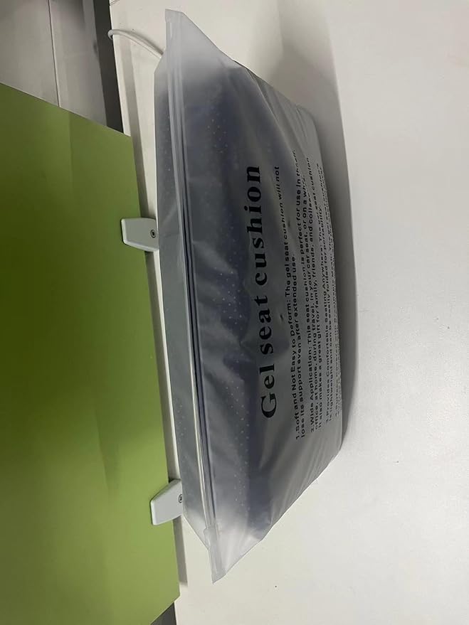 Gel Seat Cushion, for Long Sitting -Double Thick Gel Seat Cushion Breathable Honeycomb Chair Cushion with Non-Slip Cover for Office Chair Car, Wheelchair, Long Trips,Relief Sciatica Pain