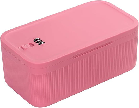 Lockable Storage Box,Medicine Safe Case Container,Refrigerator Lockbox for Personal Private Items,Medicines,Food,Snacks,Locking Cell Phone Smart Device Jail,Small Lock Box for Office,Home (Berry)