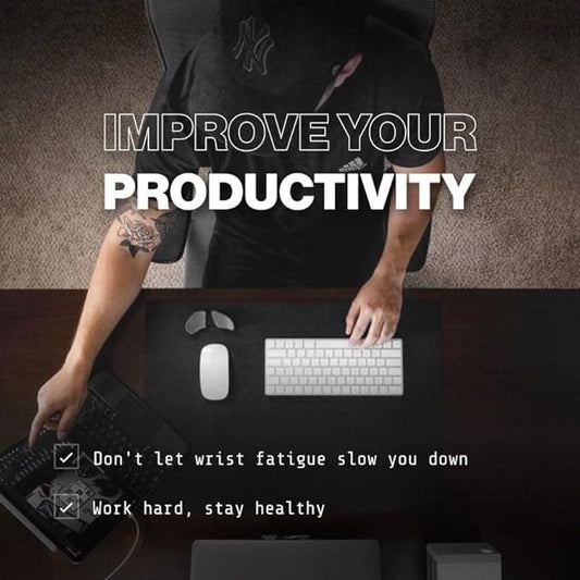 DELTAHUB Carpio G2.0 - Advanced Ergonomic Right-Handed Gaming Wrist Rest for Mouse - Superior Support for Serious Gamers - Anti-Fatigue, Smooth Glide (Large, Right, Grey)