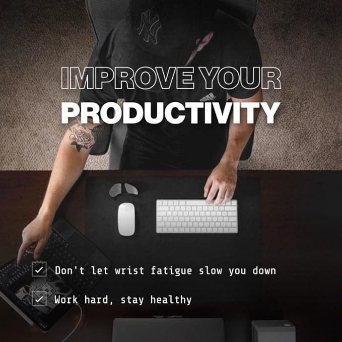 DELTAHUB Carpio G2.0 - Advanced Ergonomic Right-Handed Gaming Wrist Rest for Mouse - Superior Support for Serious Gamers - Anti-Fatigue, Smooth Glide (Large, Right, White)