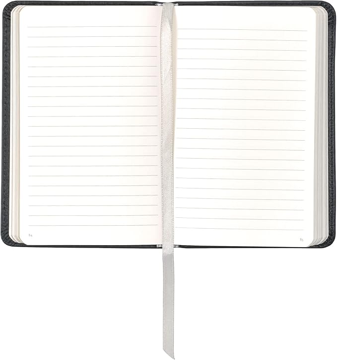 Classic Leather Notebook Writing Journal, Softcover, Narrow Ruled, Table of Contents and Numbered Pages