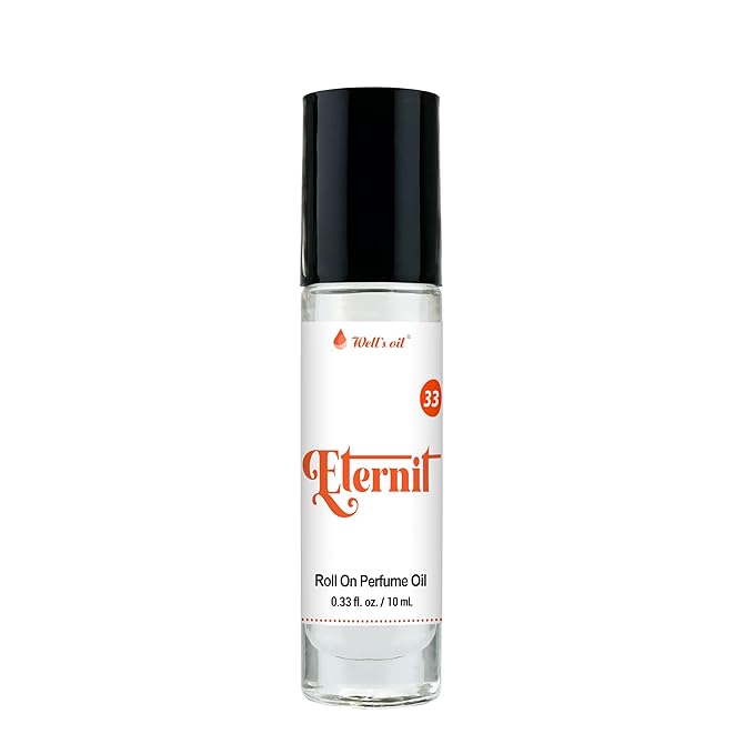 Well's Oil Roll-On Perfume Oil (Eternit) | Aromatic & Citrus Notes | Long-Lasting | Paraben-Free | 0.33 Fl Oz / 10 ml