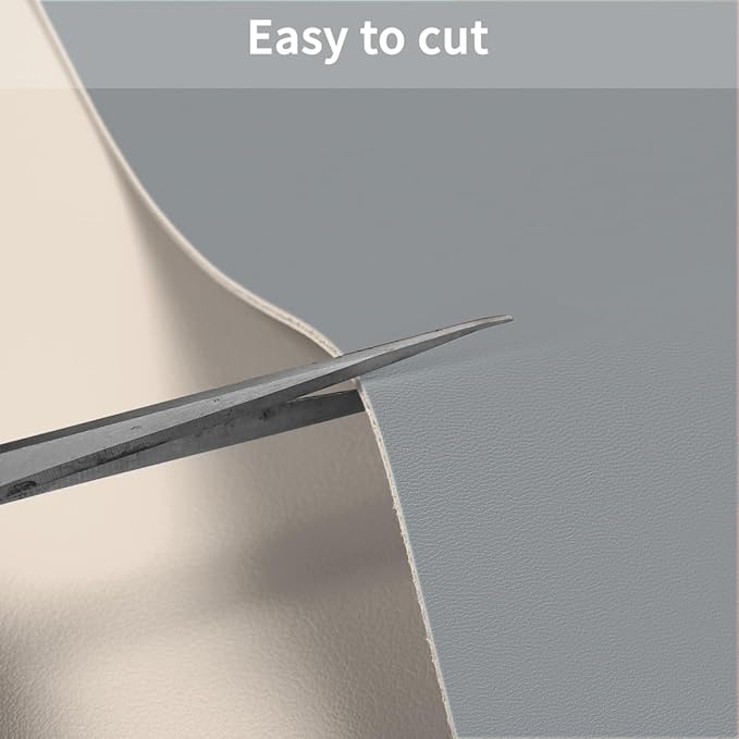 Leather Table Cover,1.8mm Thick,36x36 Inch Table Protector,Table Protector for Dining Room Table,Dining Table Protector.(Off White+Light Gray,36x36)