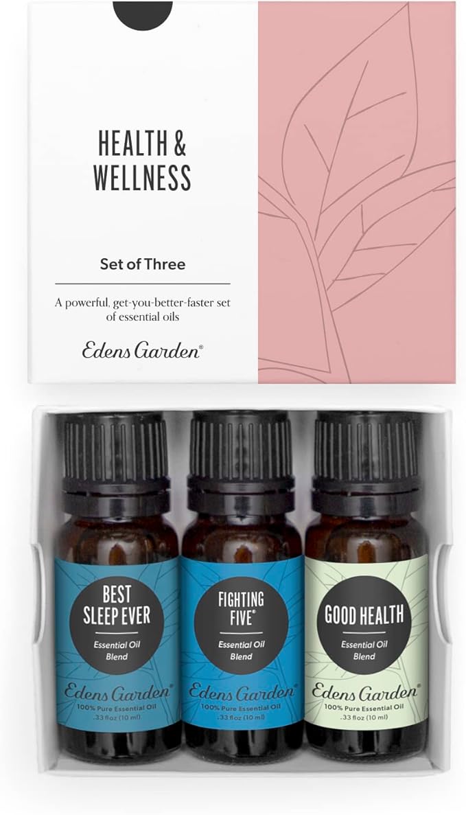 Edens Garden Health & Wellness Essential Oils 3 Set – 100% Pure Therapeutic Grade, Natural Undiluted Aromatherapy Blends - Oil for Immune Support, Household Cleaning & Air Freshening, 10 ml/ 3 Pack