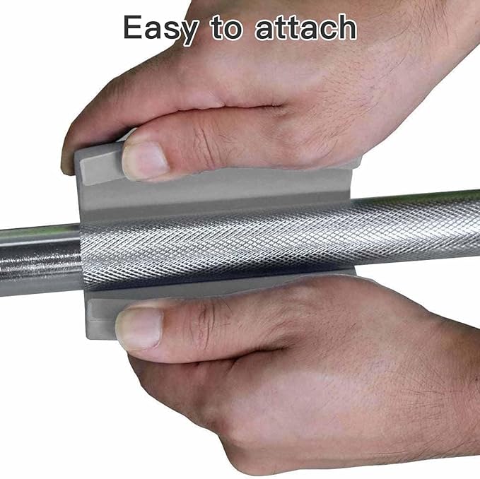 Thick Dumbbell & Barbell Grips for Weightlifting - High-Density Silicone Rubber, Non-Slip Gym Grips for Muscle Growth, Hand Stress Relief, Arm Blaster Adapter (1 Pair)