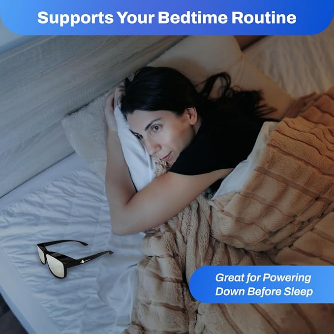 DefenderShield Premium Fit-Over Blue Light Blocking Glasses - Superior Blocking from Gaming PC & Cell Phone Screen Glare.