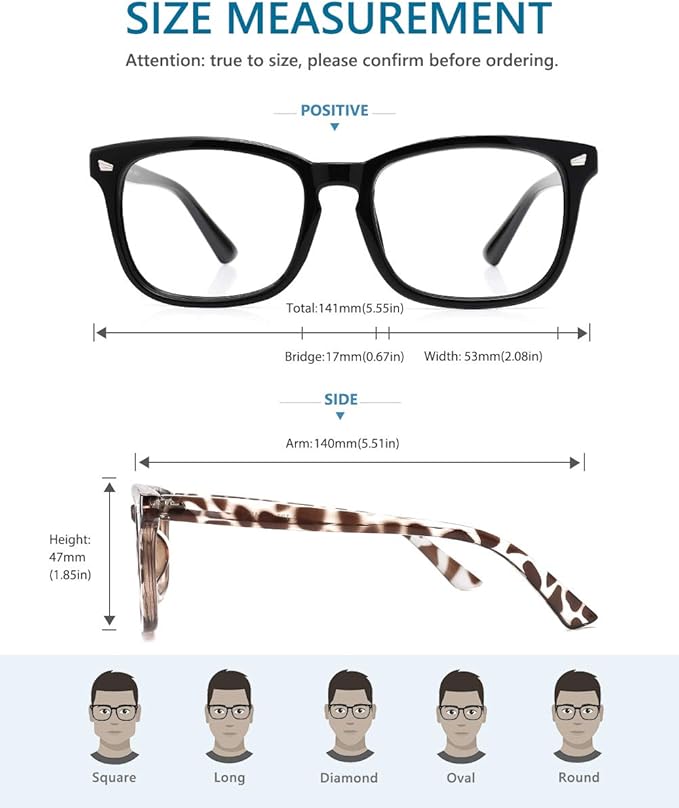 Cyxus Blue Light Glasses for Men Women Reduce Eye Strain UV Blocking for Computer Screen 8082