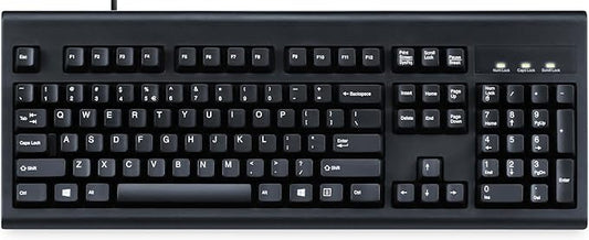 Perixx Periboard-106, Wired Performance Full Size Keyboard, Curve Ergonomic Keys, Black, US English Layout (11204)
