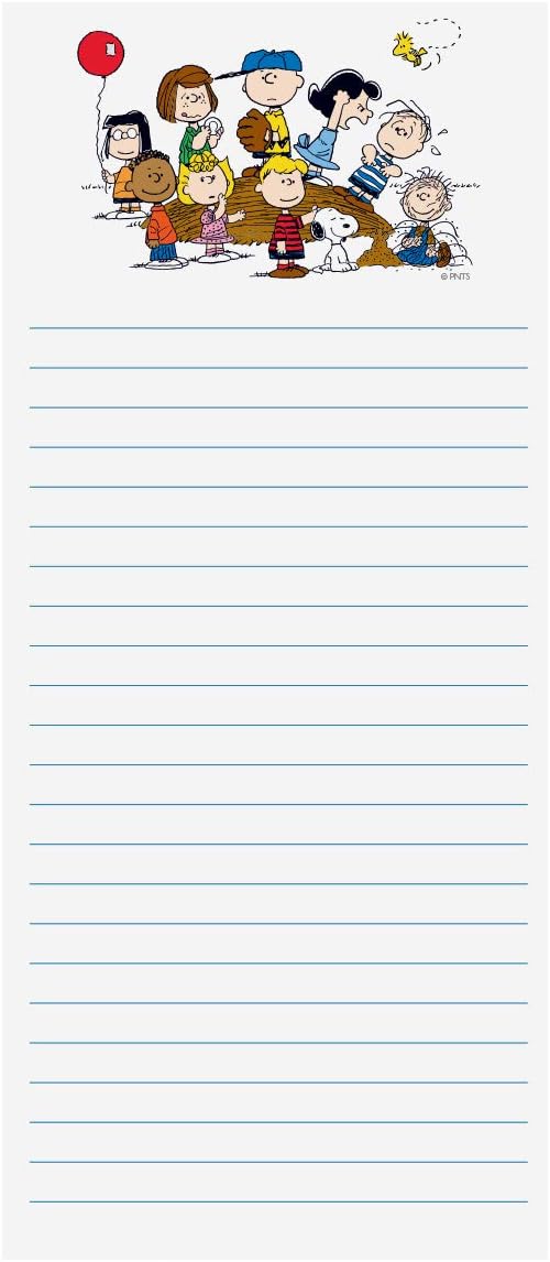Graphique Magnetic Notepad - Peanuts Gang Grocery and Shopping List - Fun Decorative To-Do List - Perfect House Warming Gifts - 100 Tear off Sheets (4" x 9.25" x .5")