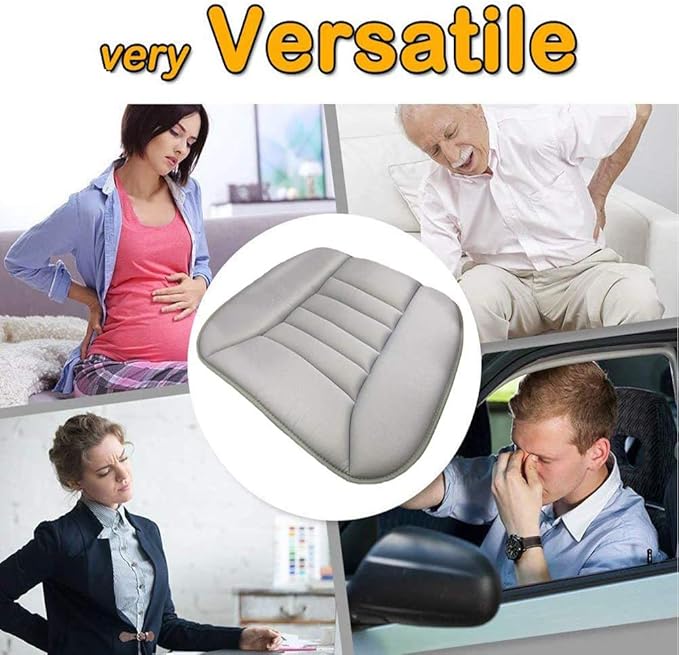 Big Ant Car Seat Cushion Pad Memory Foam Seat Cushion,Pain Relief Memory Foam Cushion Comfort Seat Protector for Car Office Home Use,Gray 1PC
