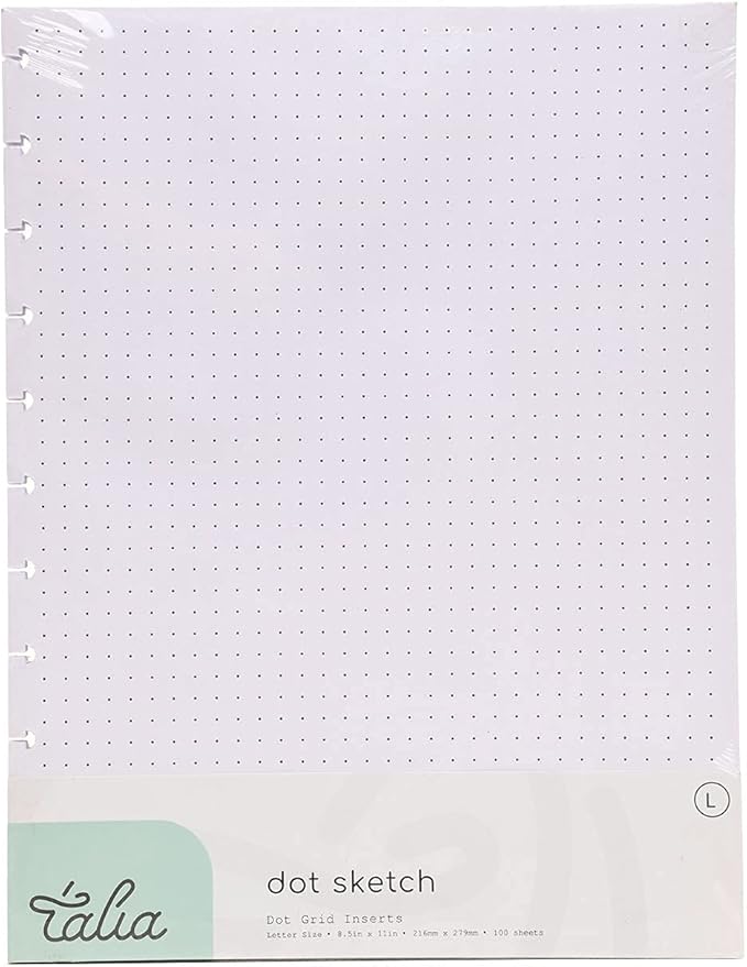 Talia Discbound Notebook Refills (Dotted Pages, Letter (8.5in x 11in))