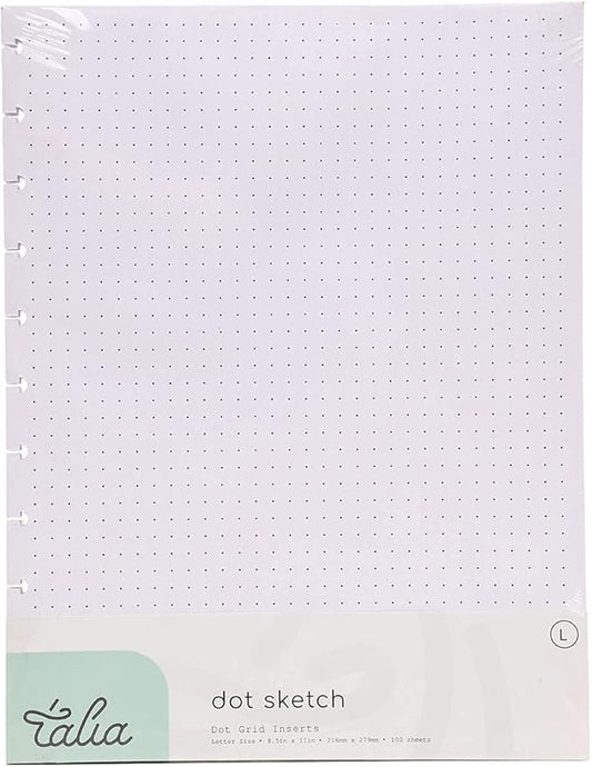 Talia Discbound Notebook Refills (Dotted Pages, Letter (8.5in x 11in))