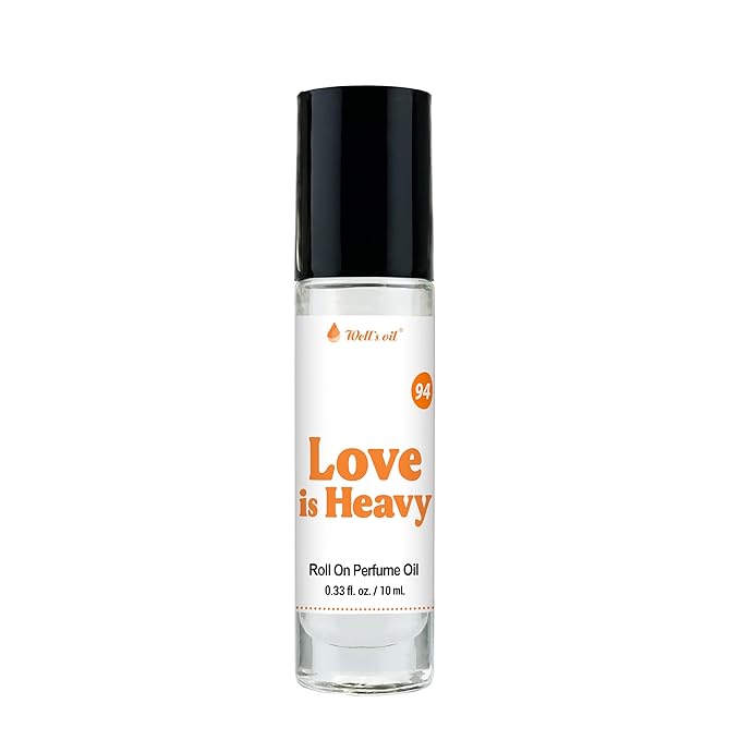 Well's Oil Roll-On Perfume Oil (Love is Heavy) | Sweet Fruit Notes | Long-Lasting | Paraben-Free | 0.33 Fl Oz / 10 ml