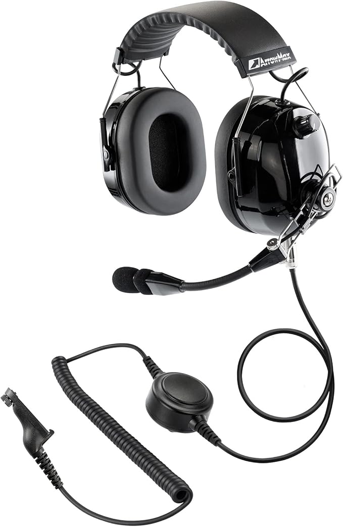 Arrowmax AHDH0042-BK-M9 Noise Cancelling Headset Compatible with Motorola Radios APX6000 APX7000 APX8000 XPR6350 XPR6550 XPR7550 XPR7350e XPR7550e XPR7580e APX 6000 7000 8000 XPR 6550 7550 7550e with