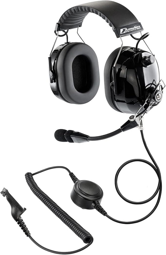 Arrowmax AHDH0042-BK-M9 Noise Cancelling Headset Compatible with Motorola Radios APX6000 APX7000 APX8000 XPR6350 XPR6550 XPR7550 XPR7350e XPR7550e XPR7580e APX 6000 7000 8000 XPR 6550 7550 7550e with