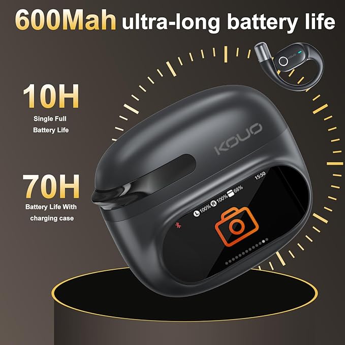 AI Translation Earbuds Real Time,164 Language Translator EarBuds with LED,Wireless Earphones Bluetooth Headphones, Audifonos Traductores de Inglés Español, Translating Device for Business Travel Study