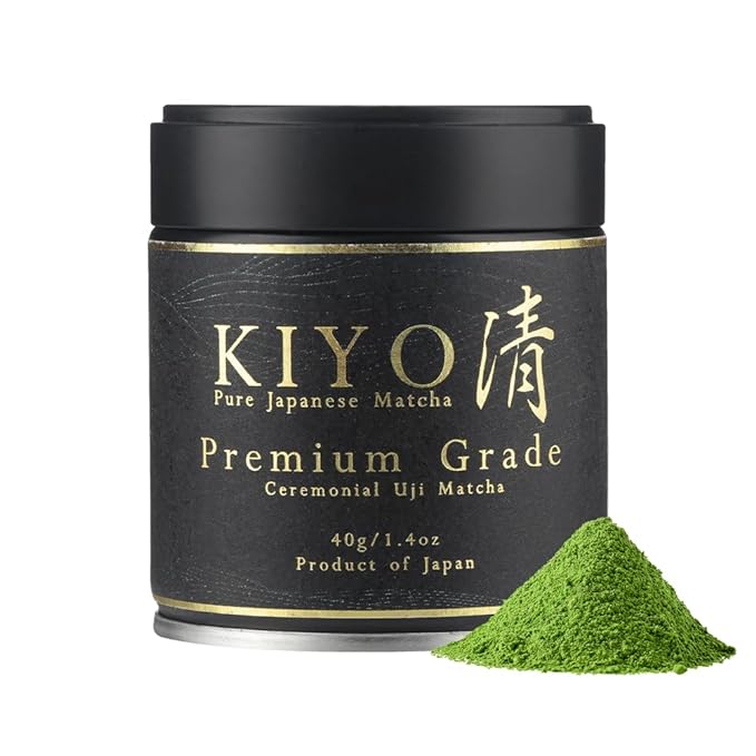 Kiyo Matcha Premium Grade Toyokage Ceremonial Uji Matcha - Pure Japanese First Harvest Ceremonial Grade Matcha Green Tea Powder from Uji, Japan (40g/1.4oz)