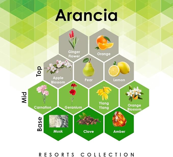 Arancia 4 oz Refill for Oil Diffuser with Orange, Geranium, Amber, & More Notes