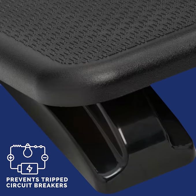 Toasty Toes Foot Warmer, Ergonomic Heated Footrest with 3 Adjustable Positions and 2 Heat Settings, Portable Space Heater, 105 Watts, Black, 12" x 18" x 5"