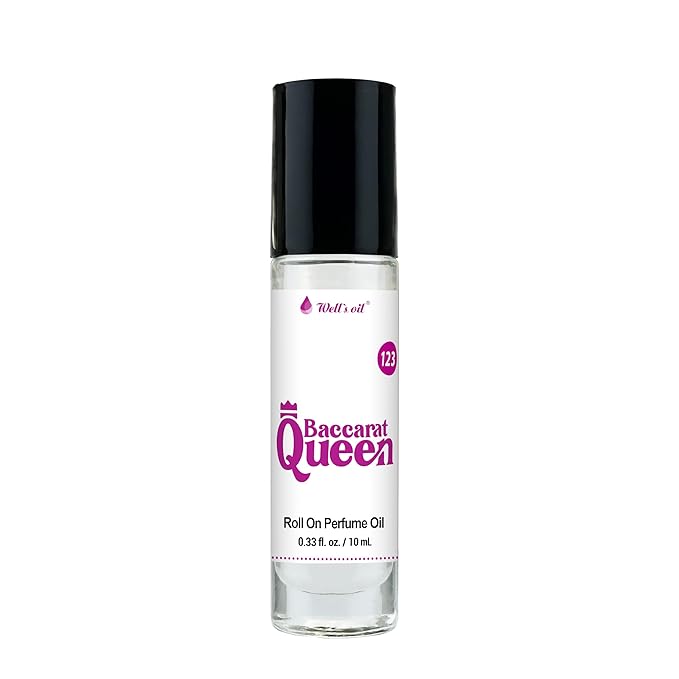 Well's Oil Roll-On Perfume Oil (Bacarat Queen) | Floral Notes | Long-Lasting | Paraben-Free | 0.33 Fl Oz / 10 ml