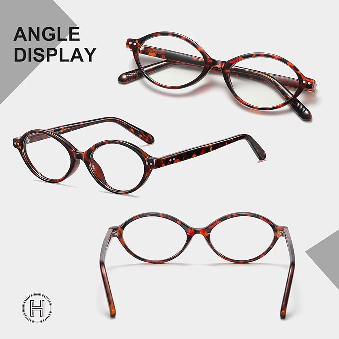 HAOLOTA Blue Light Blocking Glasses Women, Trendy Round Anti Eyestrain UV Glare TV Phone Computer Gaming Eyeglasses