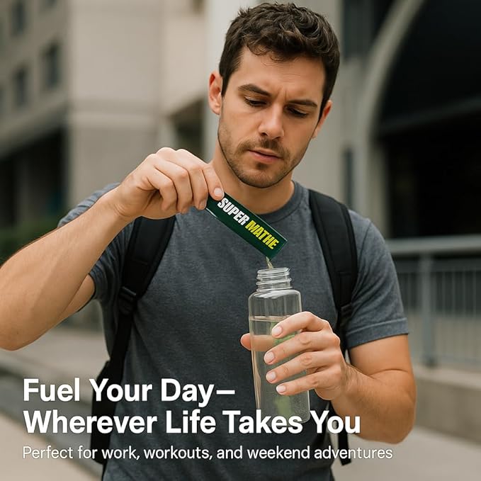 SuperMathe Yerba Mate Powder – 4-Pack (7 Blisters Each, 28 Total) – Single-Serve Blister Packs – Natural & Tangerine Flavors