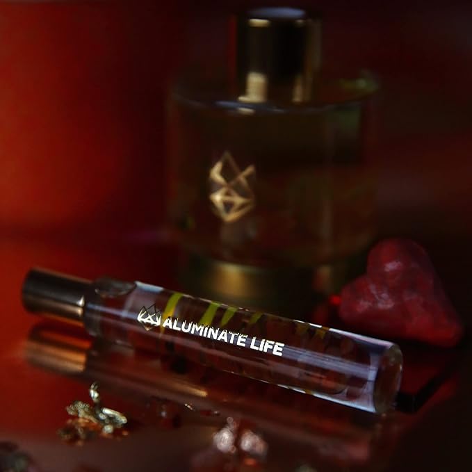 Essential Oil Rollerballs, .34 OZ, Energy - Red Carnelian Crystal Infused - Scents of Lemon, Grapefruit, & Bergamot - Aromatherapy Roll On Oils, Skin Care, Massage