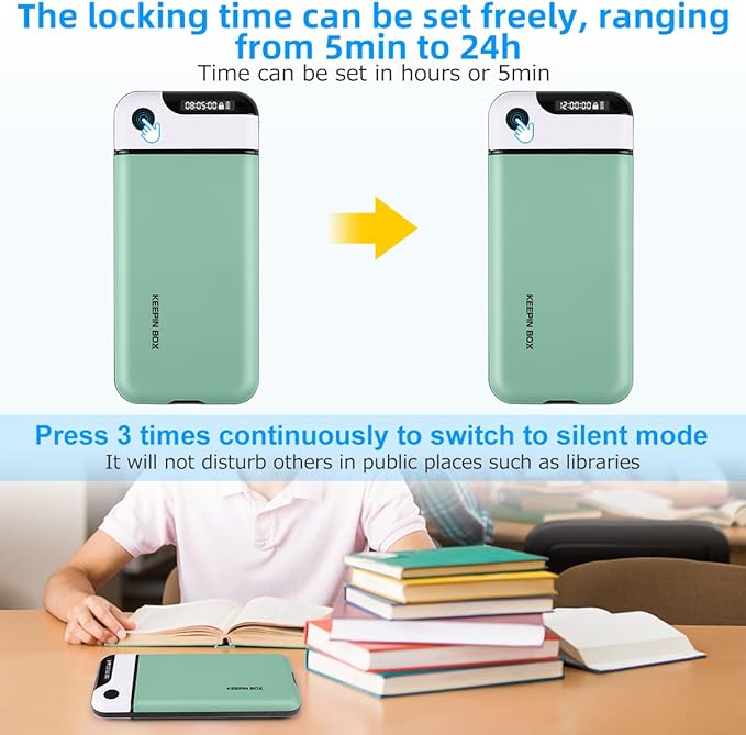 Phone Lock Box with Timer,Timed Lock Box,USB Charging Type,Time Can Be Freely Set,Easy to Carry,Excessive Games,Mobile Phone Addiction