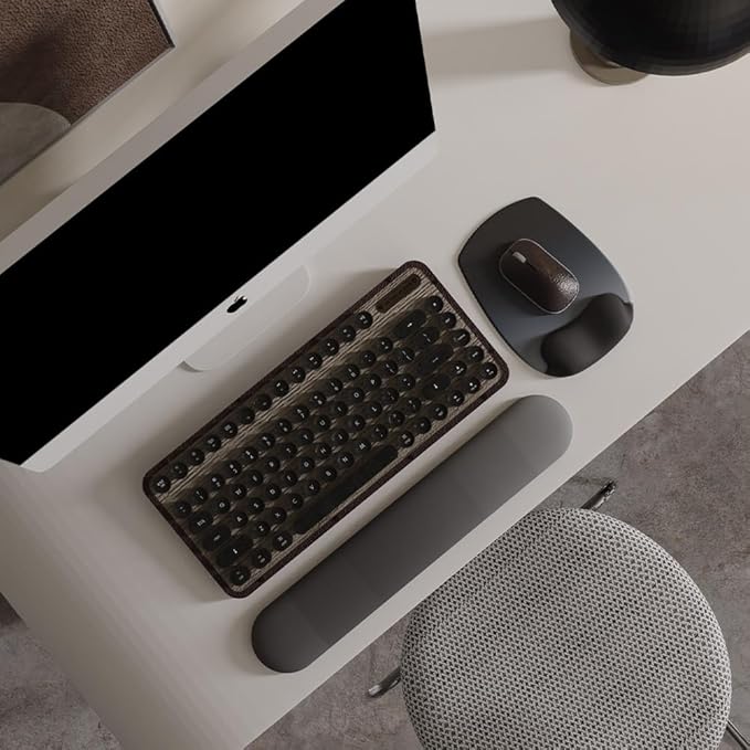 ErgoFlow Gel Wrist Rest Mouse Pad - Ergonomic Cushion for Desk, Cute Aesthetic Computer Decor for Women; Small Mousepad Mat&Laptop Pads - Office, Home Support & Ergo Accessories Supplies(04Onxy Balck)