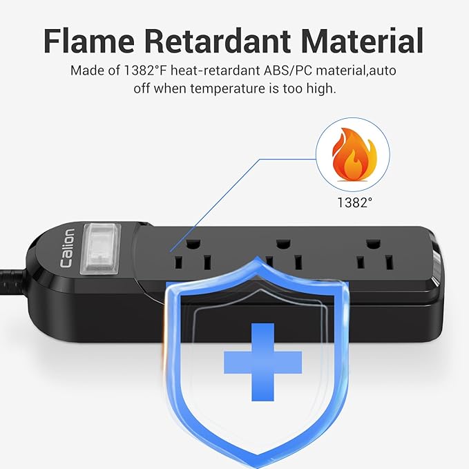IPX6 Outdoor Power Strip Weatherproof, 25 FT SJT 16AWG Extension Cord 3 Wide Outlets 1875W Overload Protection, Waterproof Surge Protector for for Office, Dorm, Patio, Garden, Home, Christmas Lights
