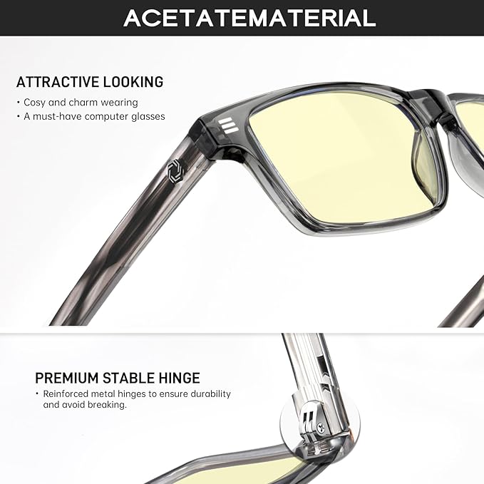 ANYLUV Blue Light Glasses Men Woman, Blue Light Blocking Glasses for Computer Gaming, Eye Strain Relief Eye Protection