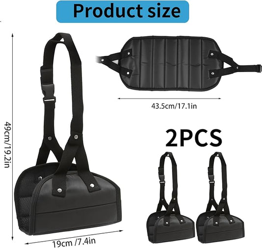 2 Pack Foot Hammock for Plane Travel, Perfect Leg Hammock for Airplane Travel, Airplane Foot Rest with Extended Adjustment Strap, Ideal for Endure Long Travelers, Flight Journeys and Office Workers