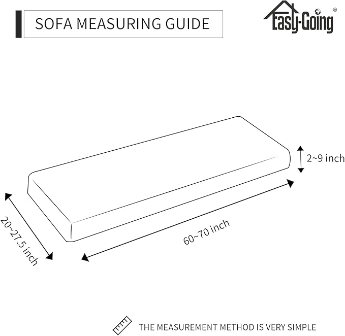 Easy-Going 100% Waterproof Sofa Seat Cushion Slipcovers Couch Cushion Cover Stretch Furniture Protector for Kids, Pets (Sofa Cushion, Camel)