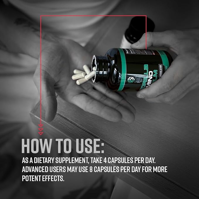 Gorilla Mind Calm (120 Capsules) - Potent Relaxation & Stress Reduction | Cortisol & Stress Modulator | Enhanced Recovery