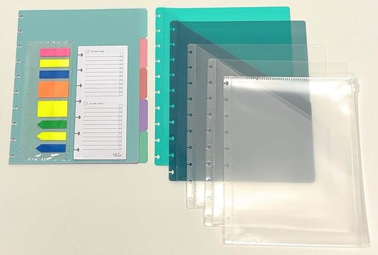 Talia Discbound Notebook Refills (Accessory Kit (Pastel Dividers), Midsize (7.5in x 9.75in))