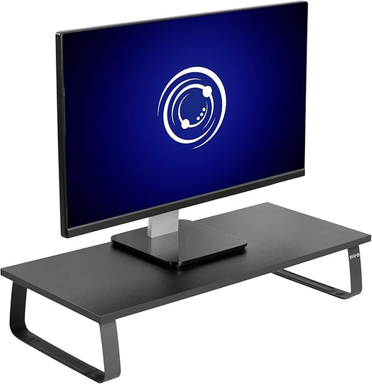 VIVO Monitor and Laptop Stand, 24 inch Desktop Riser, Black, STAND-V000D