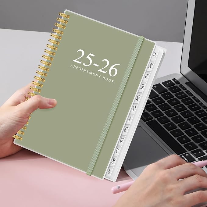 2025-2026 Appointment Book & Planner - Hourly Planner from July 2025 - June 2026, Weekly Appointment Book 2025-2026 with 30-Minute Interval, 6.4" x 8.5", Teal