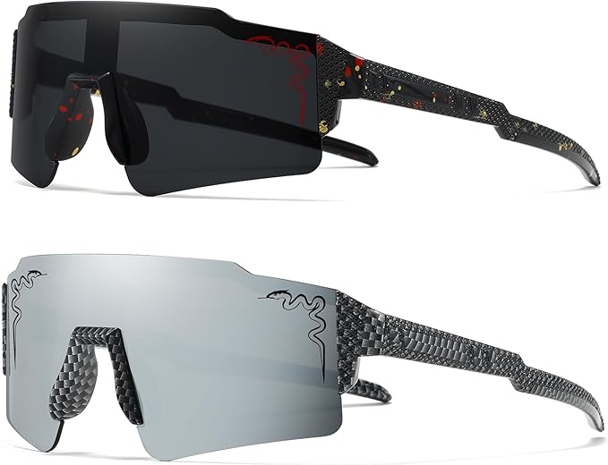 1/2/3 pcs Youth Baseball Glasses Boys Girls UV400 Kids Teen Sunglasses Child Young Men Women Football Eyewear