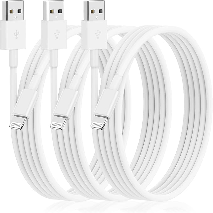 3Pack [Apple MFi Certified] Long iPhone Charging Cable 10ft-Apple Lightning to USB Cable Wire - 10 Foot iPhone USB Charger Cords for iPhone 14 13 12Pro/Pro Max XR X 8 7 6 5 Plus SE