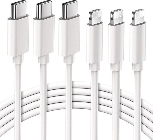 Quntis USBC to Lightning Cable for iPhone 3FT, 3Pack iPhone Charging Cable USB-C, Type-C Lightning Charger Cord MFi Certified for iPhone 14 13 12 Mini Pro Max 11 X XS XR 8 Plus iPad AirPods, White