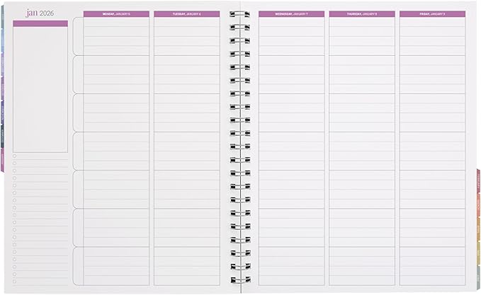 Inspired by Erin Condren 12-Month Teacher Planner (Jul 2025 - Jun 2026), 8.5"x11" Weekly and Monthly Lesson Planner, 70 Lb. Text Weight Paper, Watercolor Apples Covers, Pewter Wire-O Spiral Binding