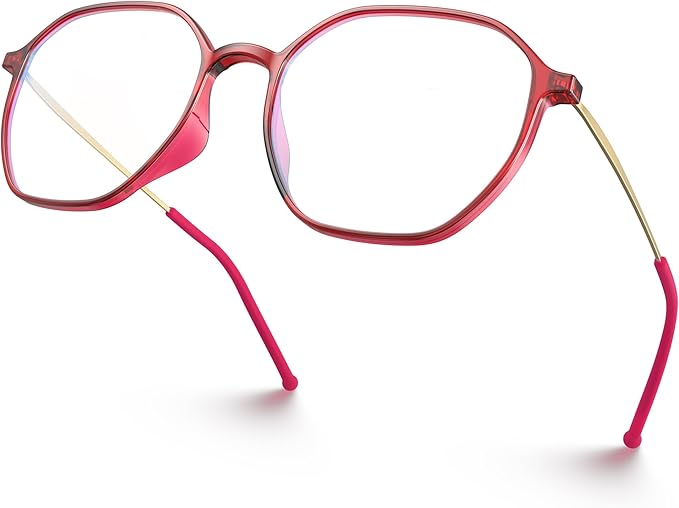 VISOONE Lightweight TR90 Blue Light Blocking Glasses Frame with Anti Glare Eye Protection for Women and Men RANE