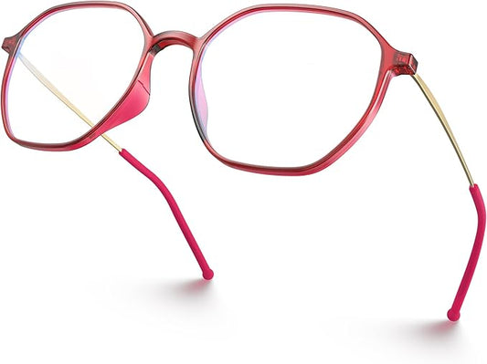 VISOONE Lightweight TR90 Blue Light Blocking Glasses Frame with Anti Glare Eye Protection for Women and Men RANE