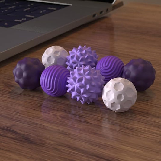 Magnetic Sensory Ball Fidget Toys for Adults&Teens, 8pcs Sensory Attraction Stress Balls with Silicone Shell to Calm Restless Hands Anxious Mind, Desk Stress Magnetic Fidget Balls for Anxiety Relief