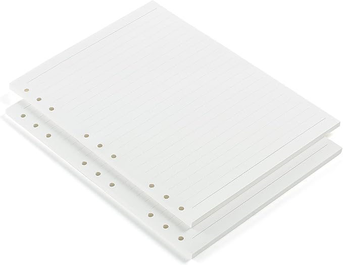 B5 Lined Planner Refill Paper, 9 Holes Inserts Paper 90 Sheets Loose Leaf Notebook Insert for Filofax Bullet Journals Diary (7.09x10.04 inch)