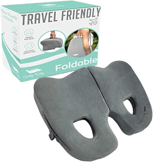 Premium Foldable Piriformis Cushion - Piriformis Pain and Sciatic Pain Relief Cushion - for Home & Office Use, Perfect for Travel or Driving